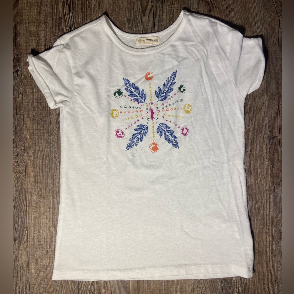 Tucker + Tate White Short Sleeve Top Girls 8-10 Medium like New